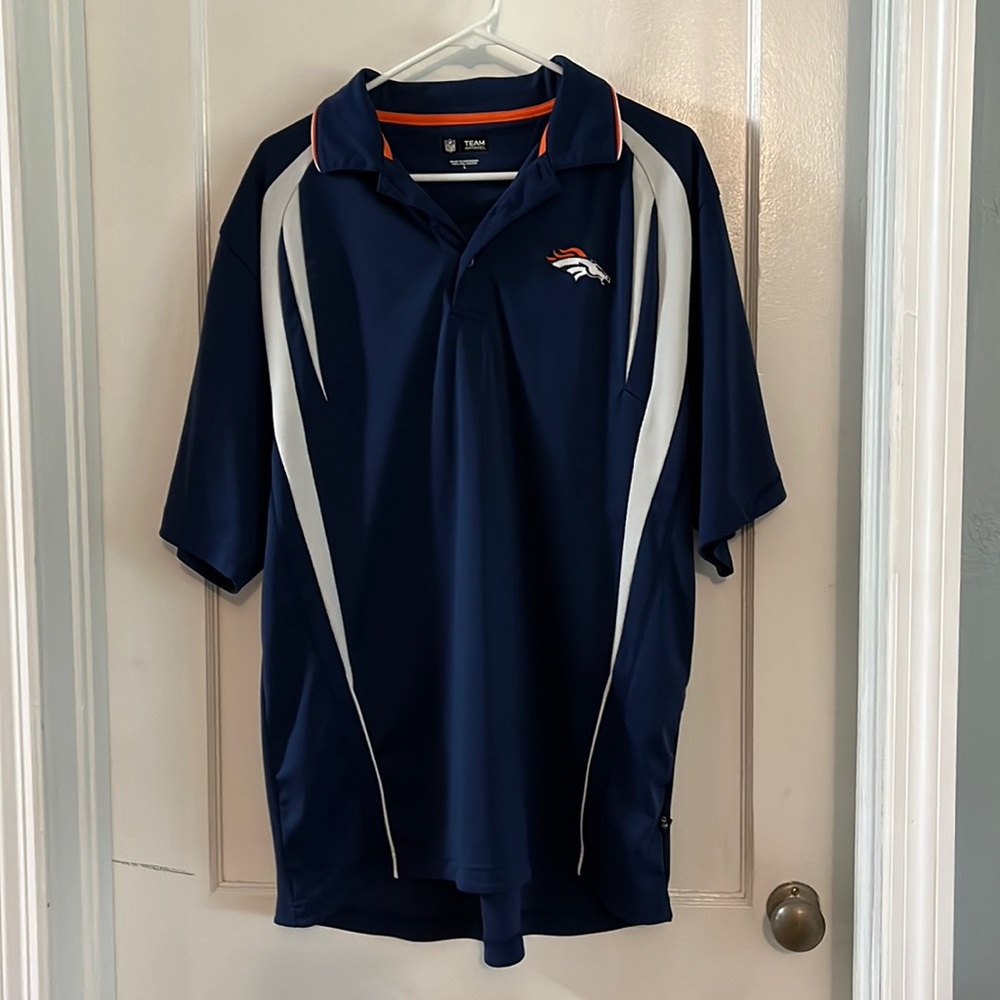 Denver Broncos Golf Shirt Size L